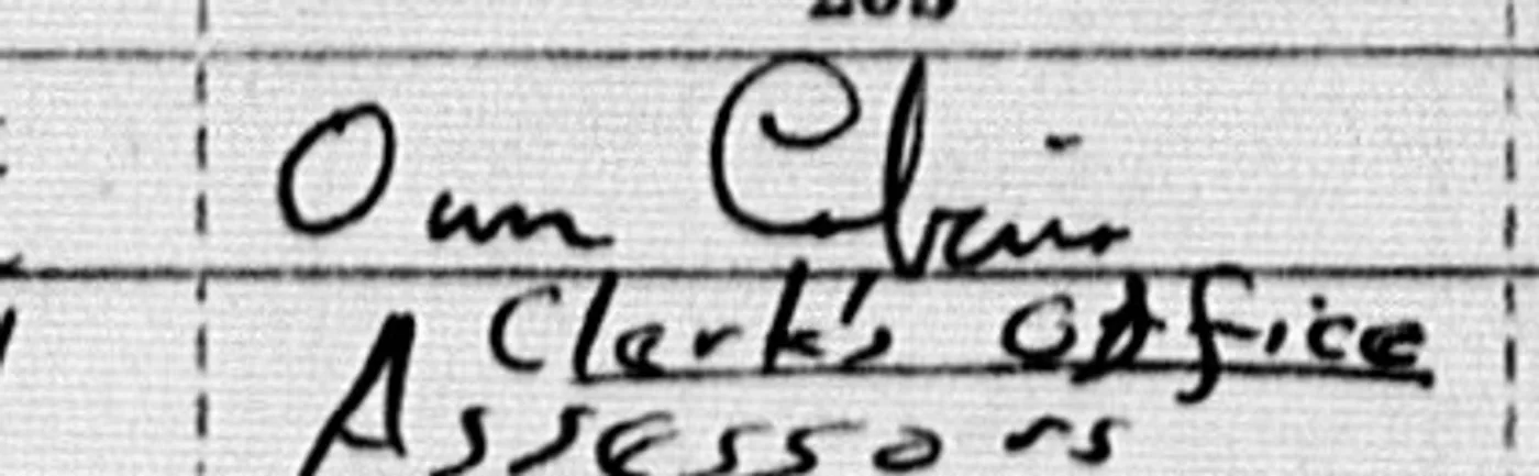 Column 20b of the 1950 federal census, 4 April 1950: the industry entry for Anthony A. Whitney reads “Own Cabins.” Occupation, one column left, reads Construction.